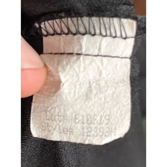 Vintage Black Y2K 90s Beaded Slip Midi Dress   Women's Size XS - Picture 4 of 8